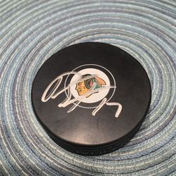 Autographed NHL Hockey Puck By Dylan Strome Chicago Blackhawks NHL