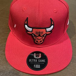 Chicago Bulls Ultra Game Hat Red Adult Size Snapback Cap OSFM
