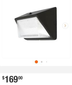 675W Equivalent Integrated LED Bronze Outdoor Commercial Refractor Wall Pack Light