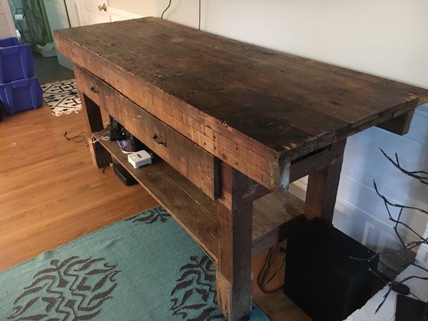 Antique Workbench Console Table 1920 S Era For Sale In Glen Allen