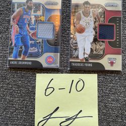 Andre Drummond And Thaddeus Young Patch Cards