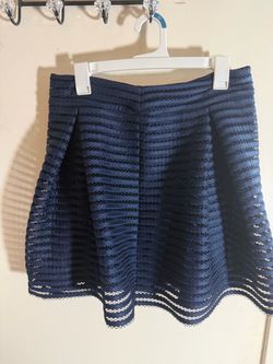 NWT Express Navy Eyelet Fit & Flare Skirt Size 12 – $54.95