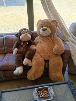 4ft Bear and 3ft Monkey