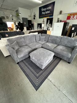 Gray sectional sofa/ financing available