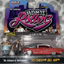 Greenlight Homie Rollerz 55 Chevy Bel Air With 2 Homies