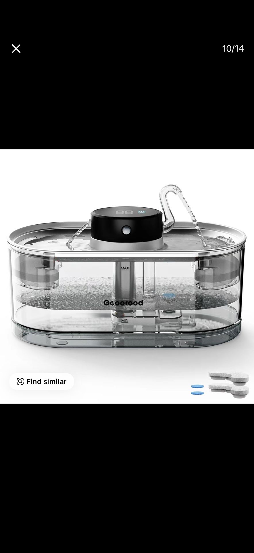 Cordless Pet Water Fountain with Smart Sensor 3.5L Battery Powered for Cats and Dogs