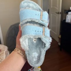 Birkenstock Blue Shearling