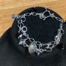 Swarovski Crystal, Sterling Silver Bracelet, Handmade
