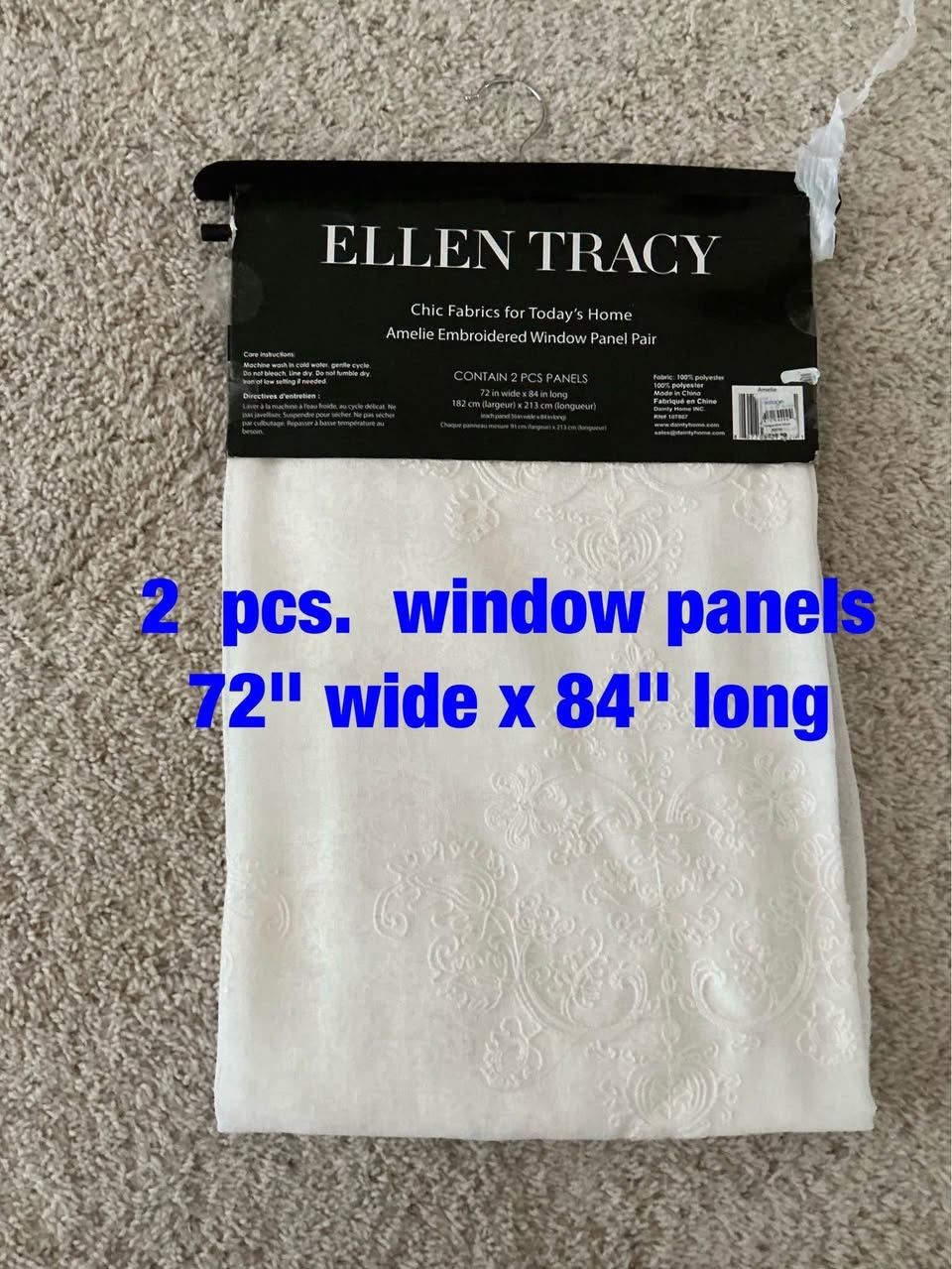 2 pieces window panels  -  $25  (Ellen  Tracy)
