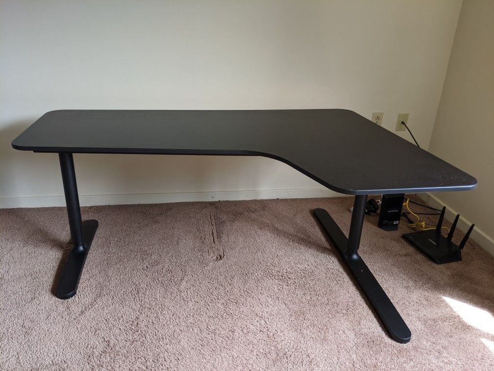 Corner Desk -- BEKANT black, 63x43”