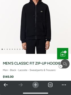 Lacoste Zip Up Hoodie.