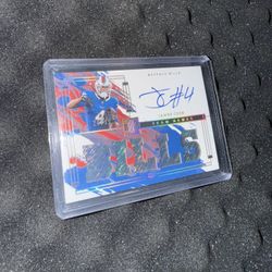 James Cook Team Names Auto /75 Buffalo Bills Panini Autograph Card