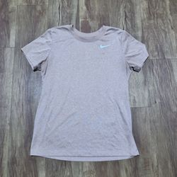 Nike Dri Fit Heathered Rose Short Sleeve Athletic T Shirt Women's Size Small cre