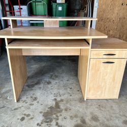 Computer Desk And  File Cabinet 