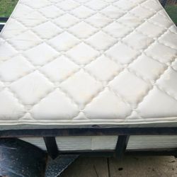 Full Size Mattress And Box Spring Set.  $200. Will Deliver For A Fee 
