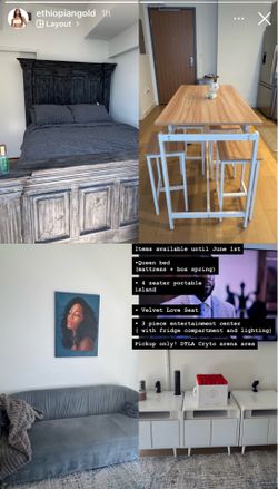 Furniture available for pickup until June 1st