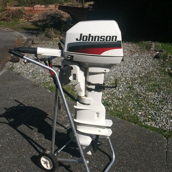 Johnson 8 HP Horsepower 2 Stroke Overboard Motor Gas Engine for Sale in ...