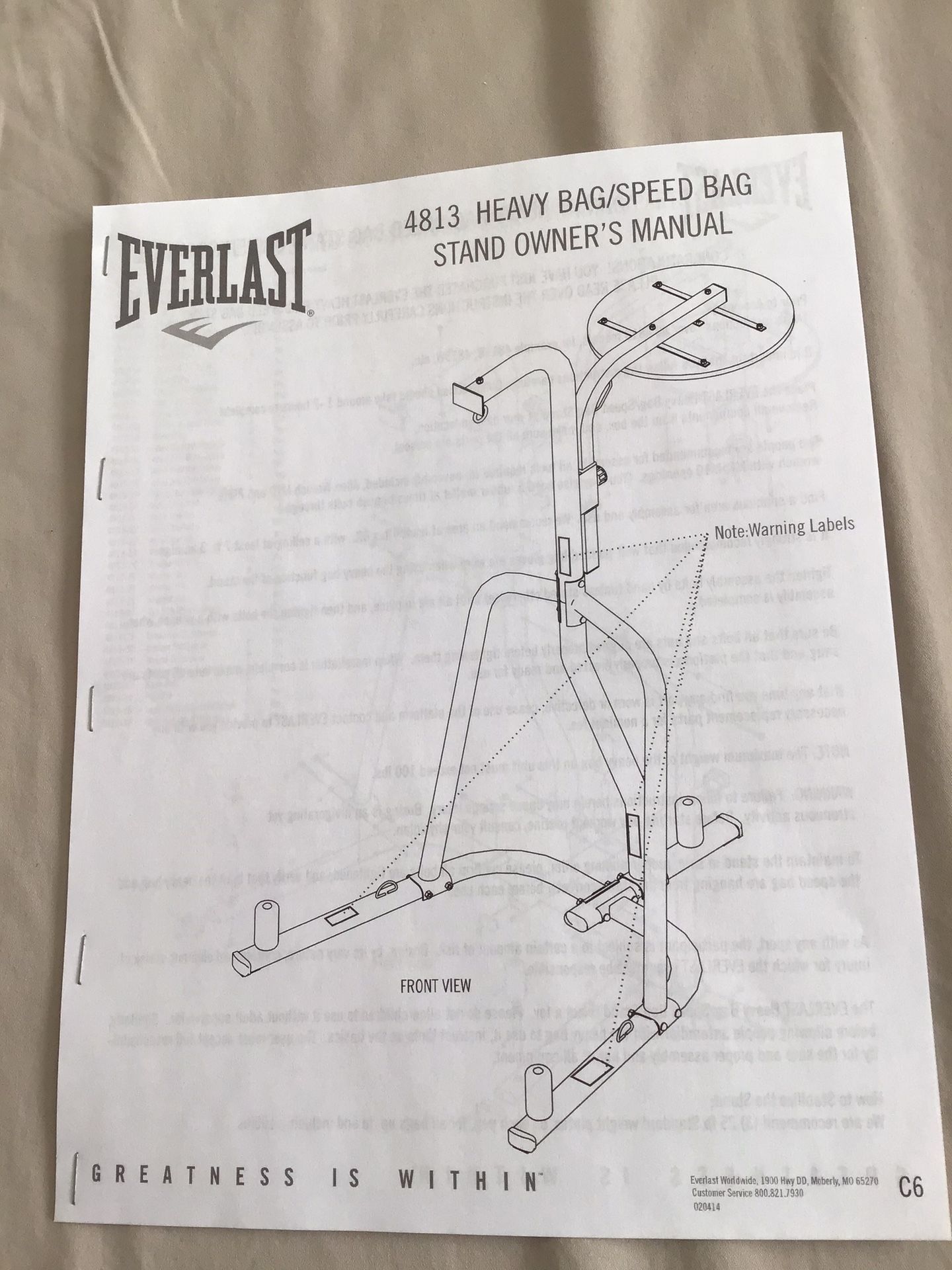 Everlast Punching Bag & Stand