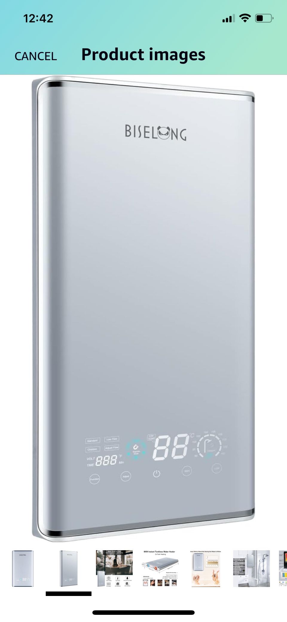 Tankless Water Heater- Biselong 12 kw