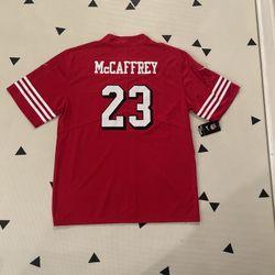 Men’s San Francisco 49ers 23# Christian McCaffrey Stitched Throwback Red Jersey, S To 6xl 