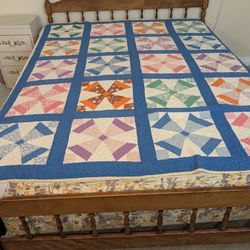 Queen Bed with Maple Frame