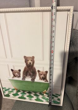 Three bears in a tub