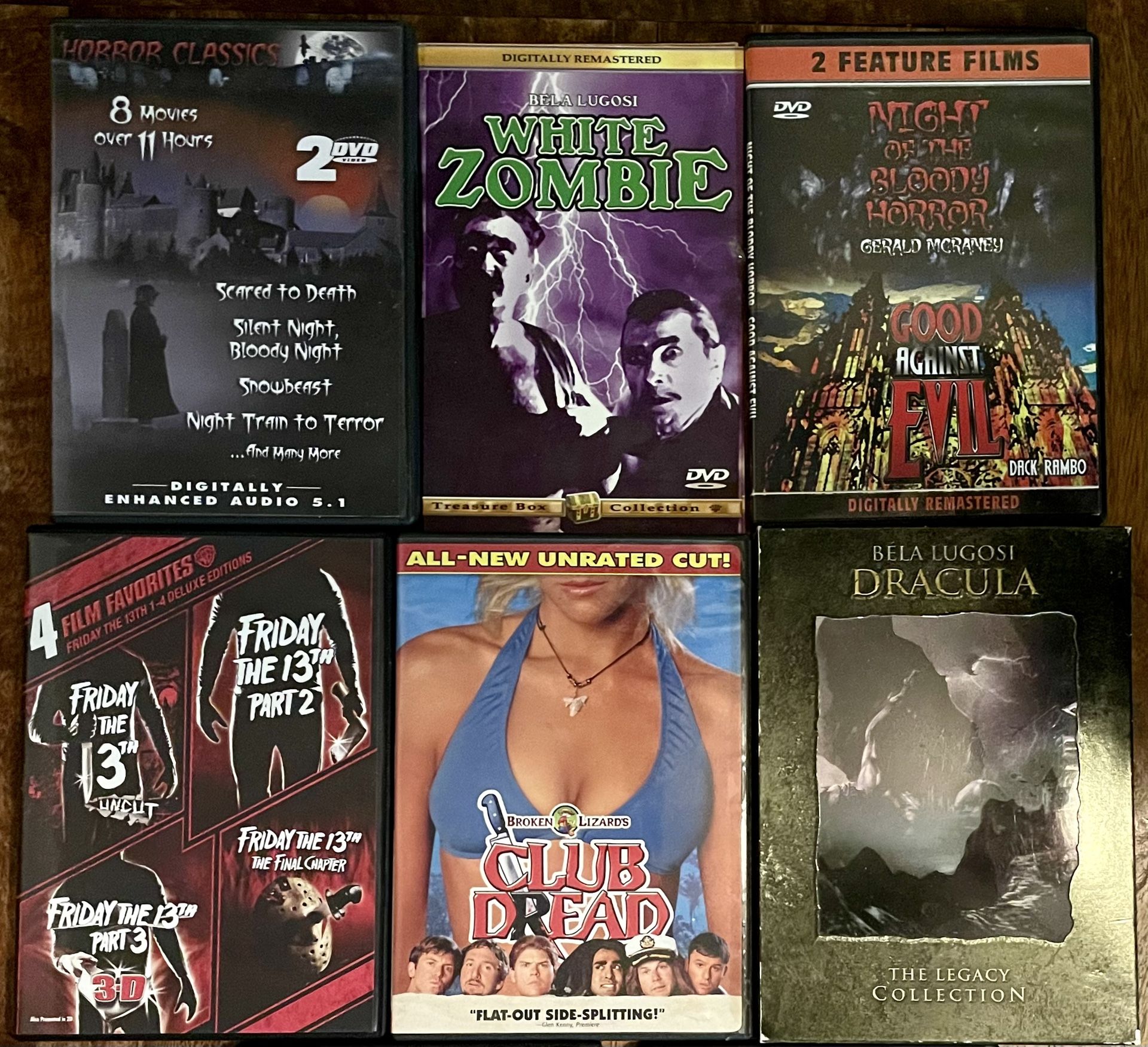 Horror Movie DVD Collection (Ninth Gate, Club Dread, Dracula, more)