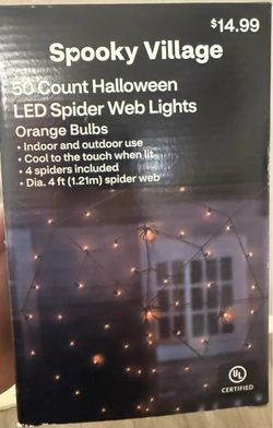 Spooky Village Halloween LED Spider Web Lights