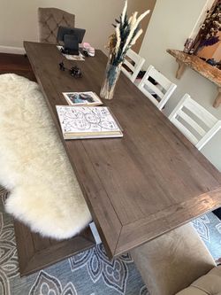 Large Farmhouse Wood Dining Table