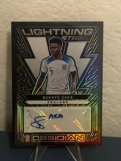 Panini Obsidian Lightning Strike Autographs Bukayo Saka LS-6 Auto /27