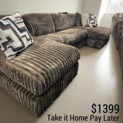 Midnight madnes Double chaise Chocolate sectional