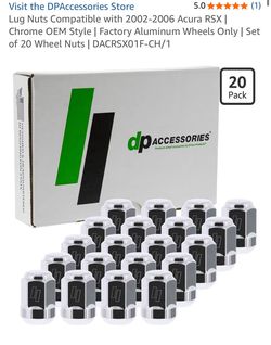 DOAccessories 2002-2006 Acura RSX Chrome OEM style wheel lug nuts