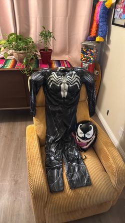 Venom costume body suit & mask SZ 5/-7