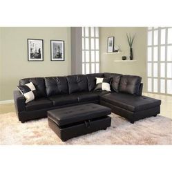 Brand new 3 pieces sectional set with ottoman included