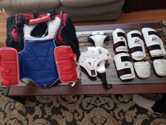 Kicking Boxing Taekwondo Protective Gear Set Used