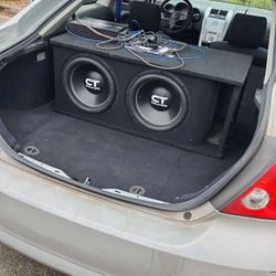 CT Sounds 2 12" Subs With 800w Skar Amp And Bass Nob