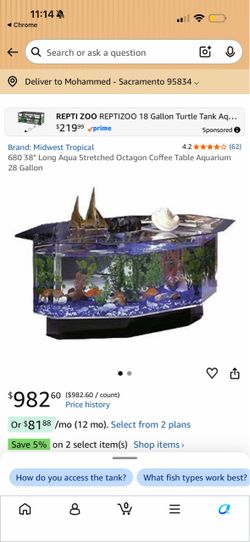 Coffe table aquarium