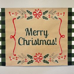 Christmas Banner Hand painted 