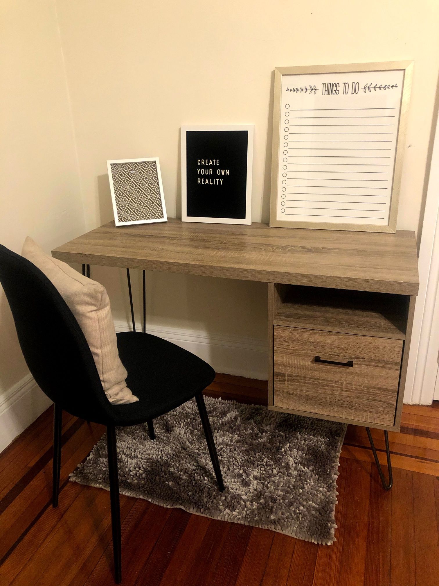 Mid-Century Modern Writing Desk with Drawer