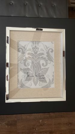 Hicole Hiller Home 11” x 14” Decorative Framed Wall Art – Silver Mirror Frame