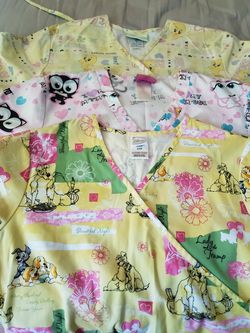 Print scrub tops