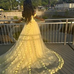 Floral Ballroom Prom Dress
