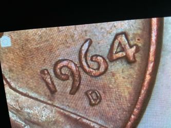 1964D Lincoln Penny with Doubling on Coin