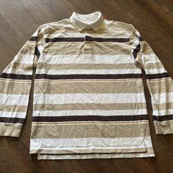 Y2k Anchor Blue Striped Graffiti Shirt