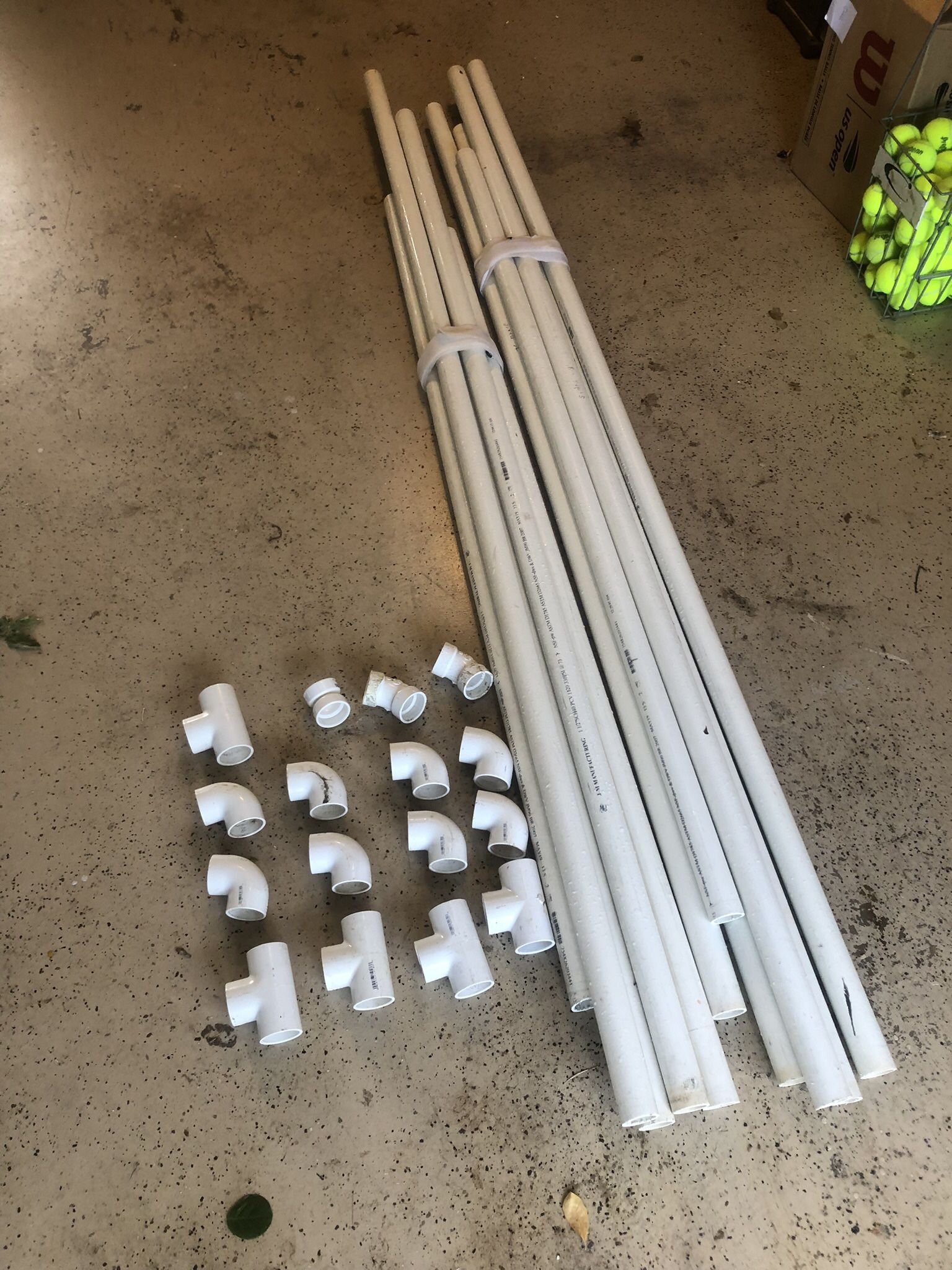 PVC Fittings and Pipe (1 1/2”)