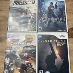 Four Used Wii Games Lot 