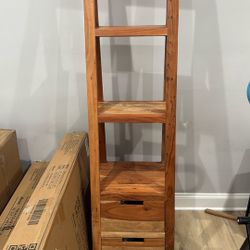 Wooden Shelf With Drawers 