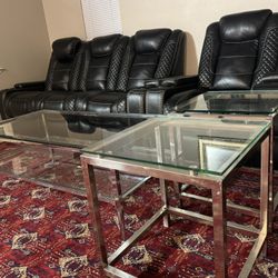 Modern Glass Coffee Tables (Set of 3)