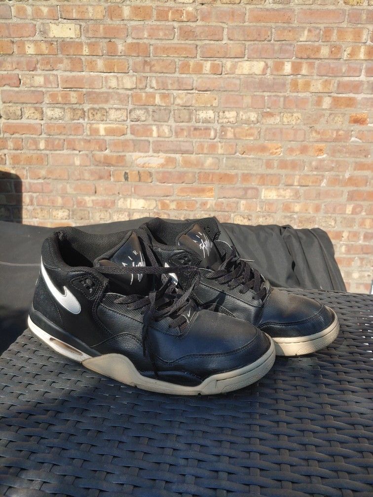 Size 12- Nike Flight Legacy Black White Solid Acceptable