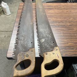 Antique Logging Lumberjack Saws 